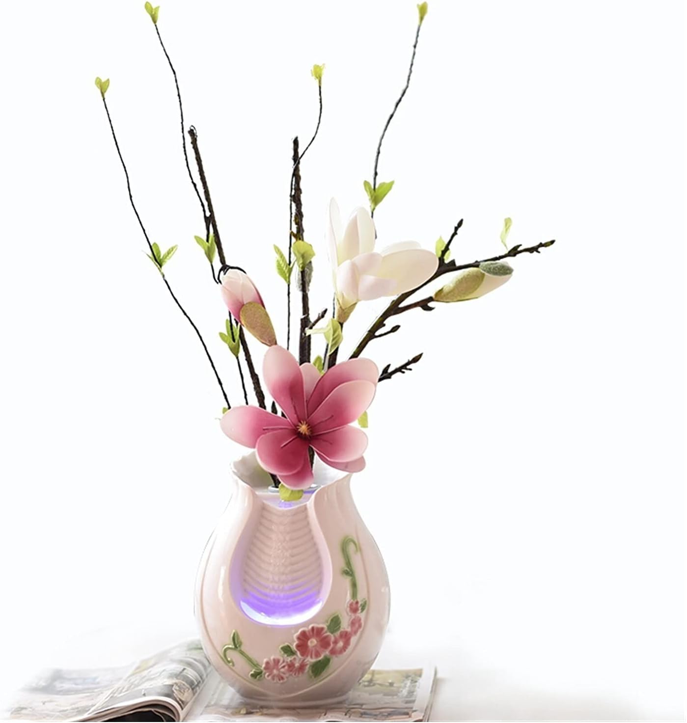 Tabletop Fountain Tabletop Waterfall Indoor Fountain - Tabletop Water Fountain with Lights Landscape fengshui Decor - for Home Office Decor Home Gifts for Friends Desktop Fountain