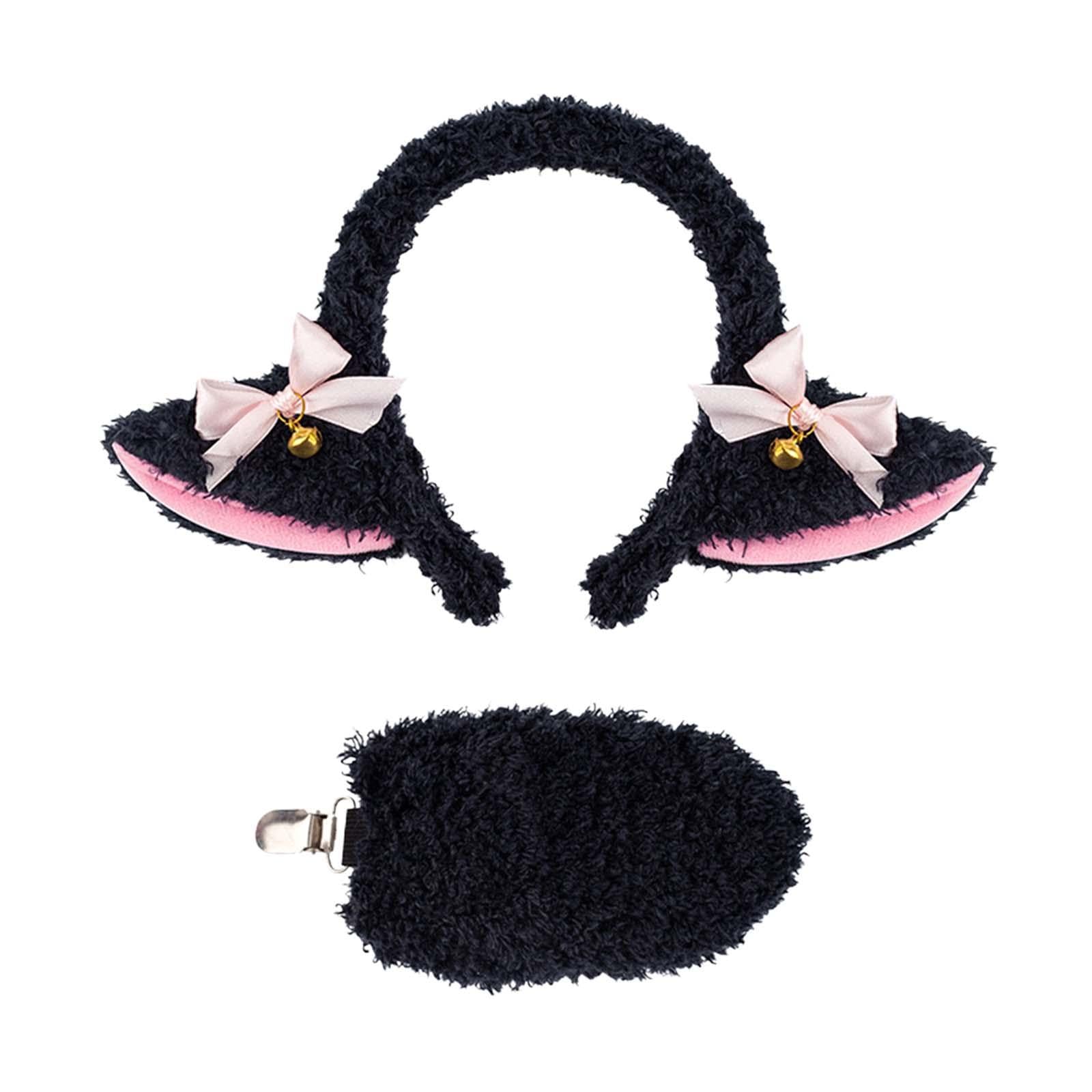 Set Costume Da Agnello Per Bambini: Cerchietto Con Orecchie E Coda In Peluche | Bianco | Per Halloween, Cosplay E Feste A Tema - 3