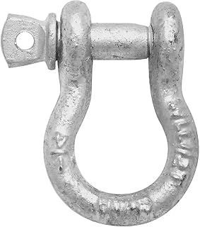 Anchor Shackle With Pin, Galvanized, 1/4-In.