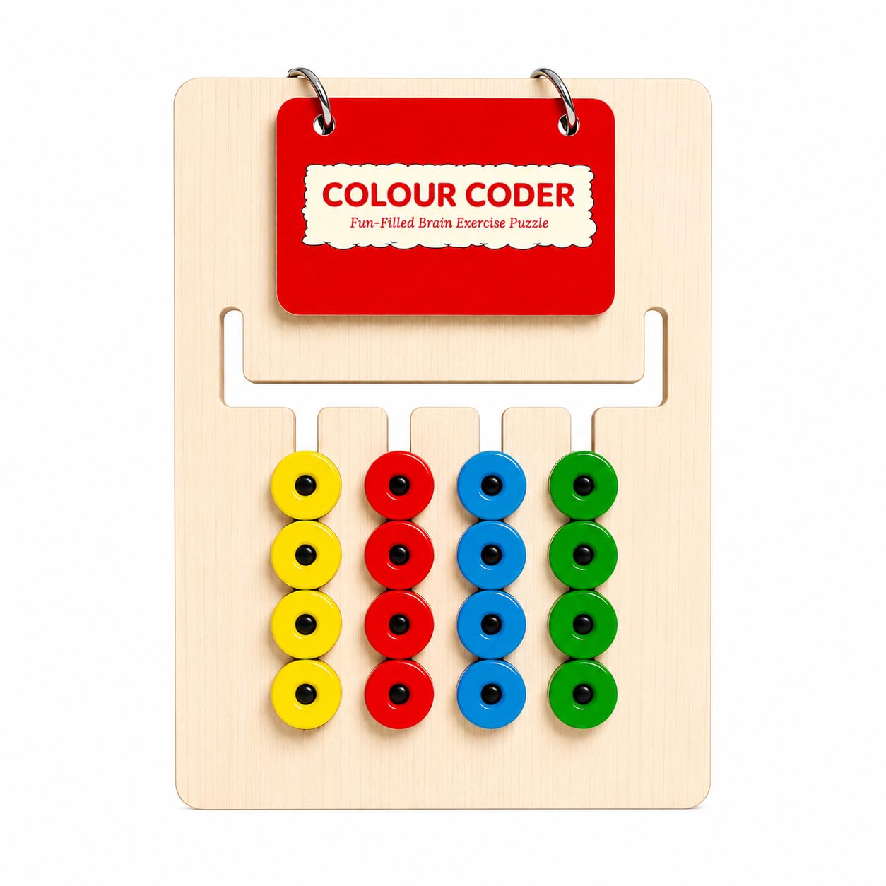 Wooden Colour Coder for Kids 3-8 Years | Montessori Pattern Matching & Color Sorting Puzzle | Educational Learning Toy | STEM Preschool Activity | Birthday Gift for Boys & Girls-picture-15