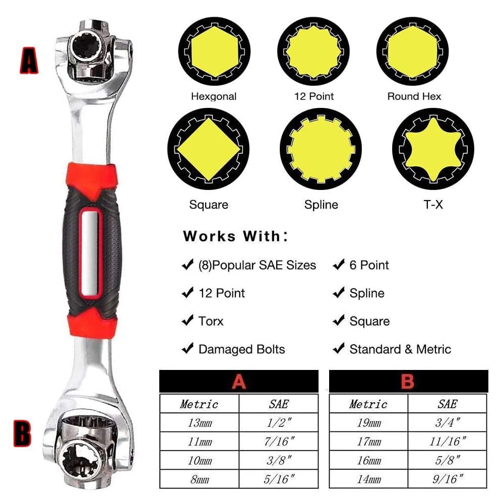 Llave inglesa ajustable, nueva llave 48 en 1