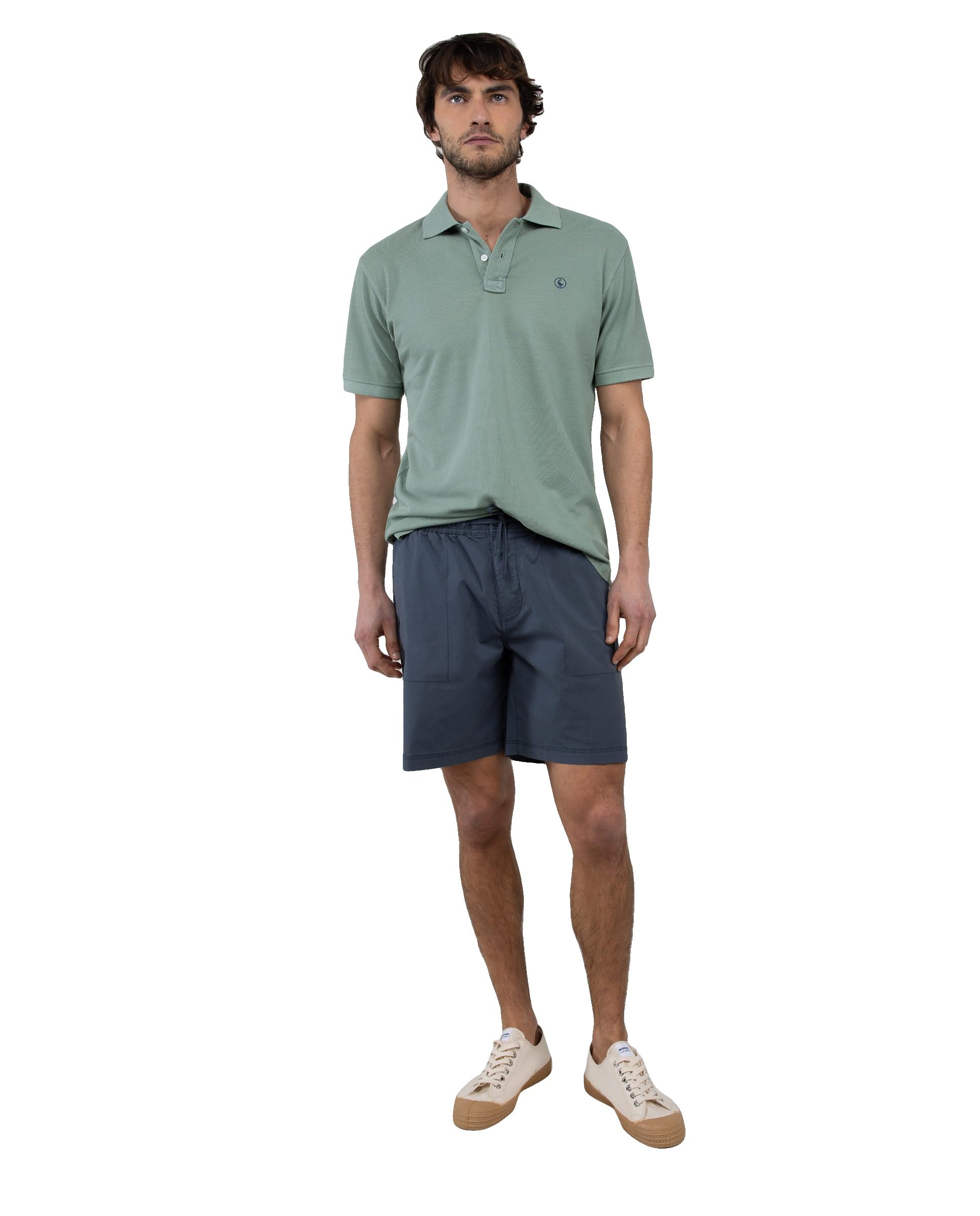 Bermuda Carpintera Marino El Ganso de algodón para hombre en azul oscuro 8