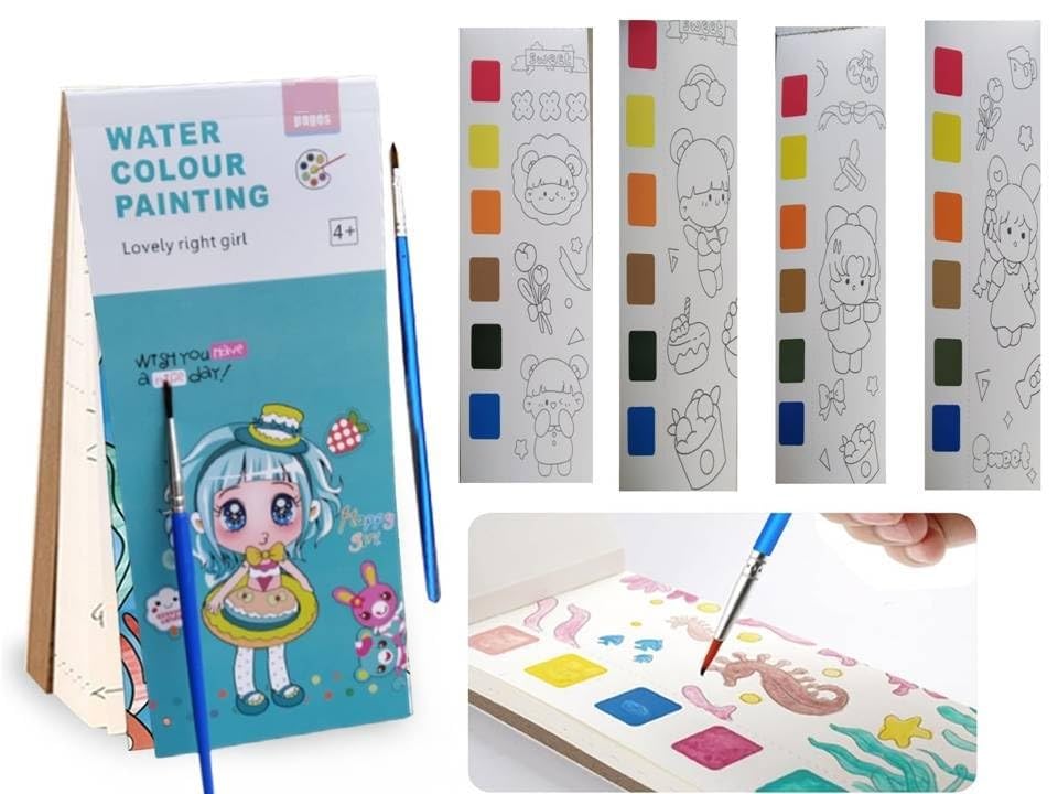 Petrichor Color Magic Book for Kids Activity Books for Children Coloring Books for Kids Ages 4-8 Years 12 Sheet Cartoon Painting kit with Brush Return Gift 3+ (Size 19.5 x 12. Cm) Multi Desgin (B0CHJWCHSR) Amazon Price History, Amazon Price Tracker
