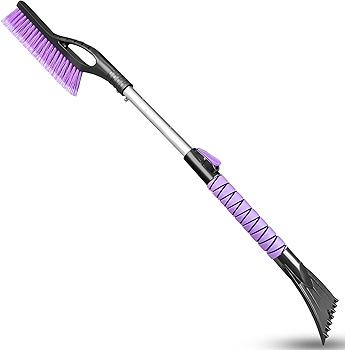 HEEYA Extendable Snow Brush and Ice Scraper for Car – Purple