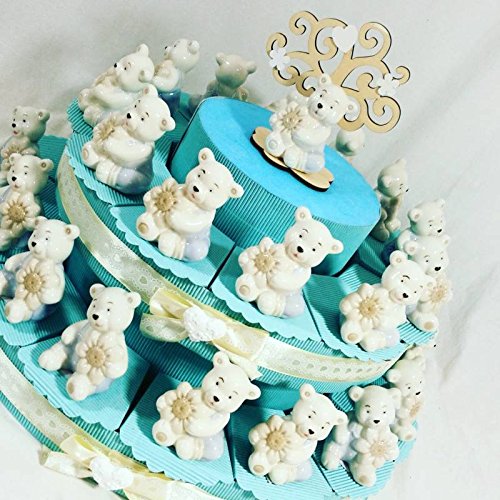 Torta portabomboniera con Orsetti in Ceramica e
