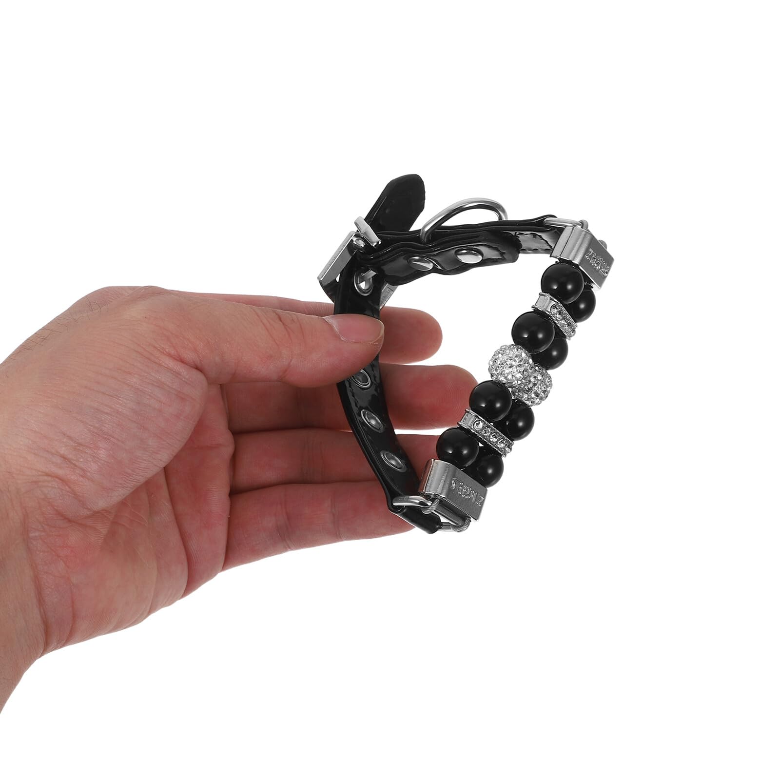 BESTonZON Set Guinzaglio e Collare per Cuccioli in Pu Antiscivolo con Design Elegante e Regolabile per Passeggiate All'aperto