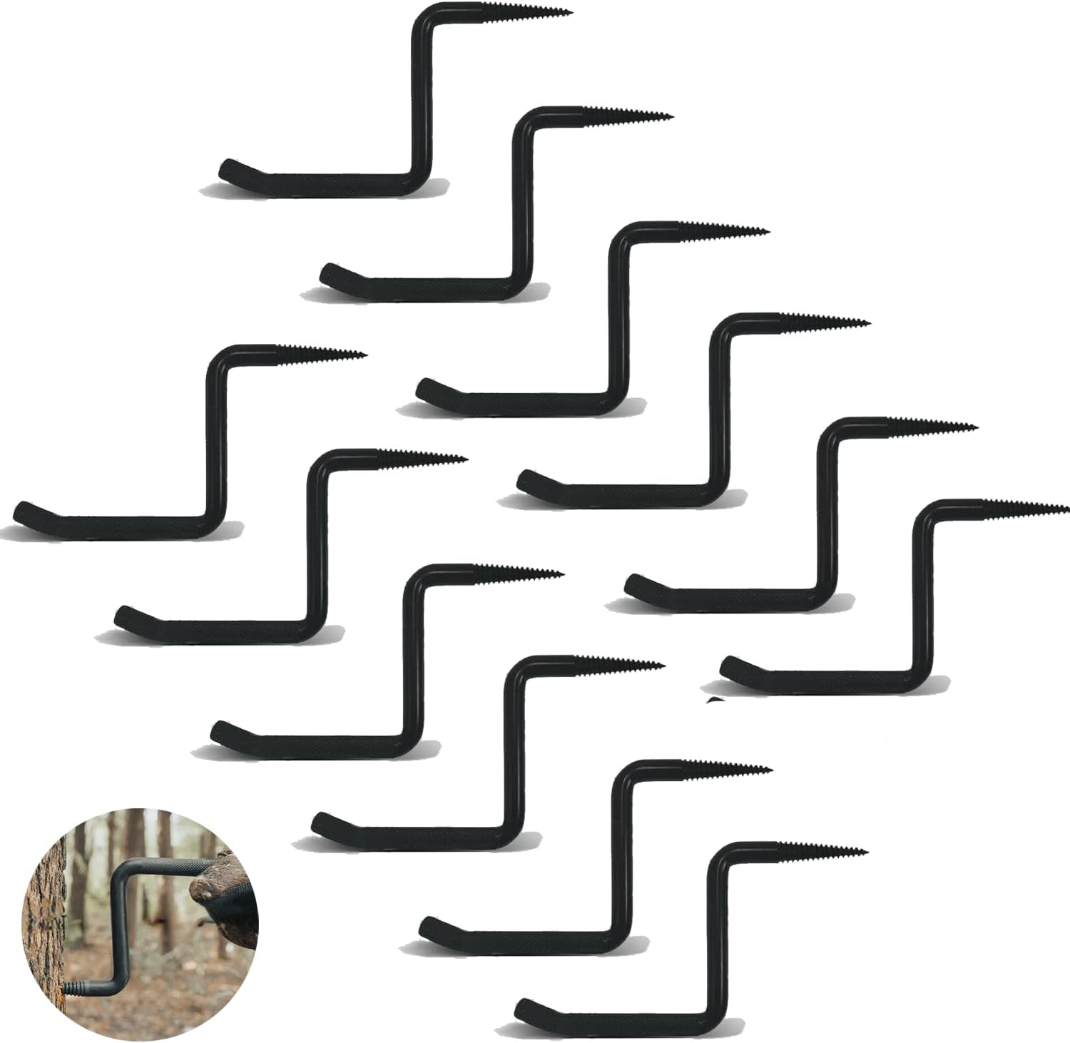 GBACHOOSE 12Pack Screwin Tree Steps for Hunting, 4 in