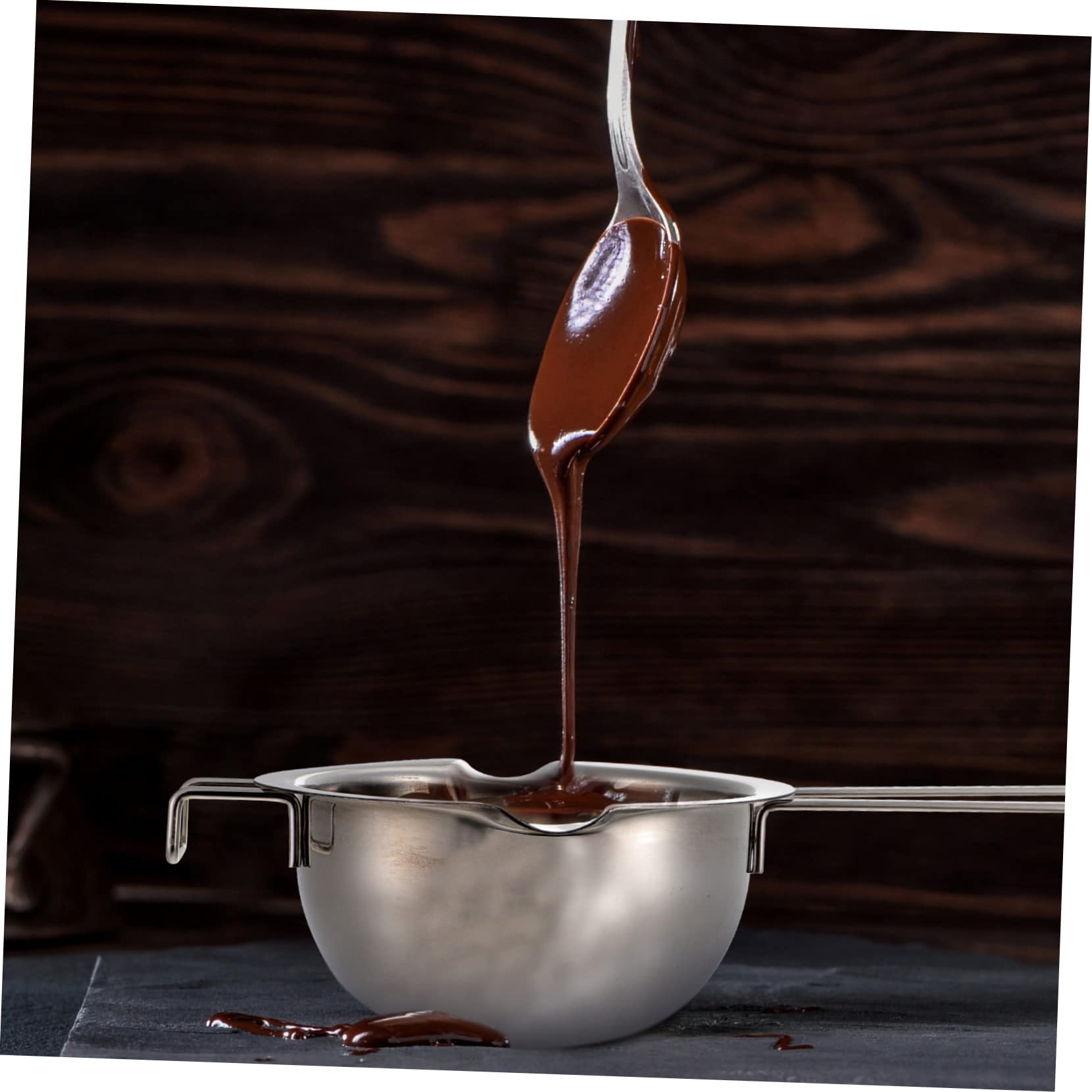 KICHOUSE 1pc Stainless Steel Butter Melt Pan Chocolate Melting Bowl for Baking Pot for Cheese Heating