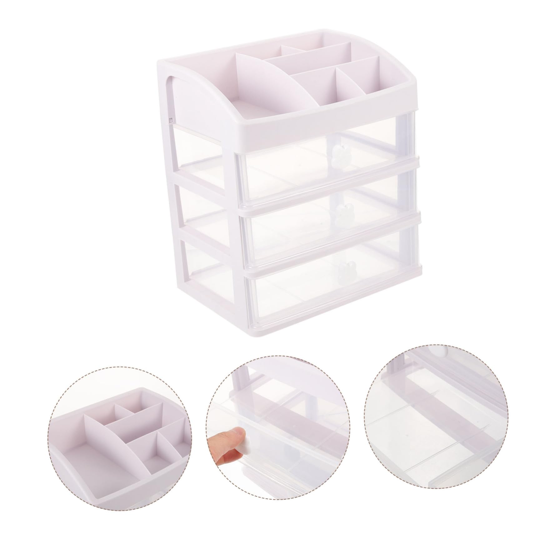 Organizer per Cancelleria Cassetto Decorazioni Kawaii per Scrivania Scatola Portaoggetti da Tavolo Organizer Multistrato per Trucchi e Prodotti da Bagno