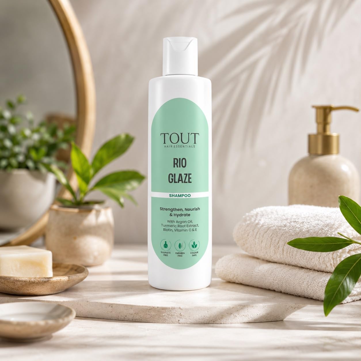 Tout Rio Glaze Argan Oil & Biotin Shampoo with Turmeric Extract 250 ml | Argan Oil & Biotin Enriched-picture-30