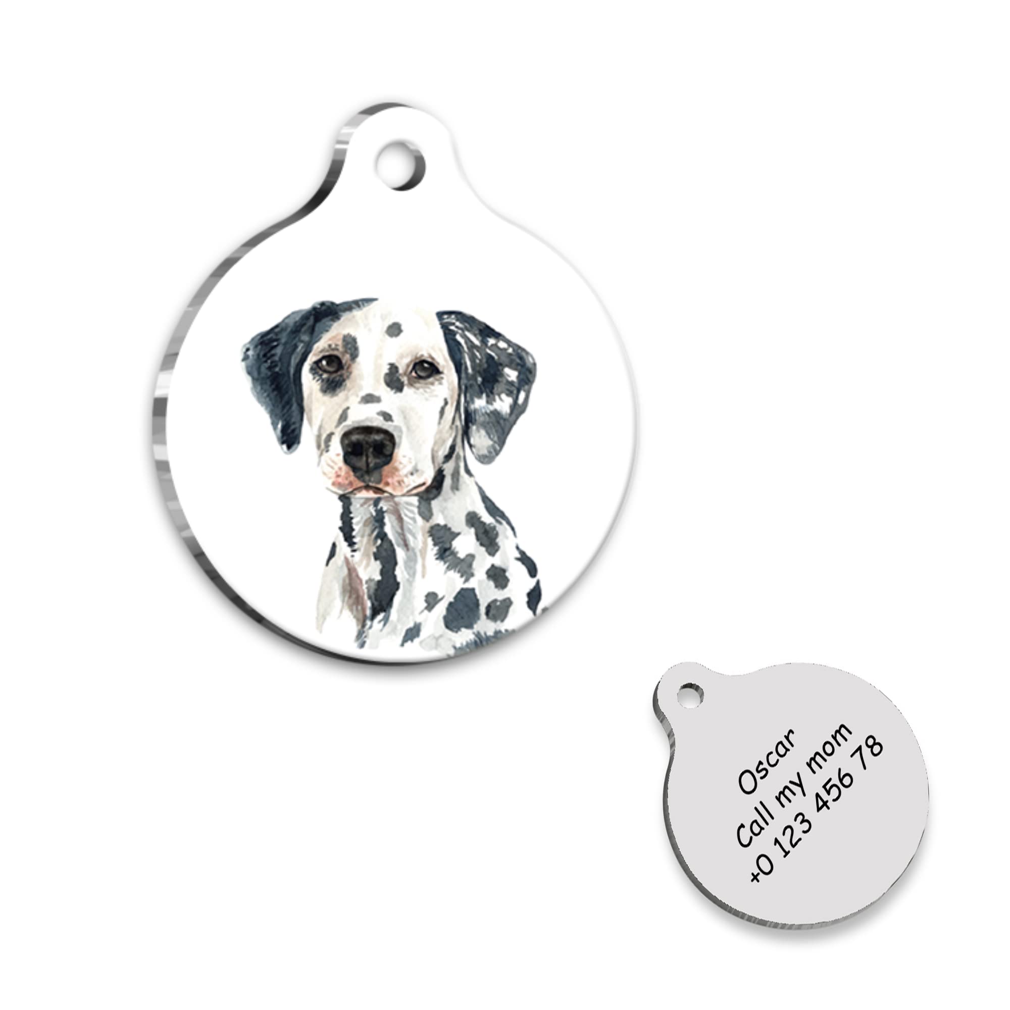 Dalmatian Dog Personalized Dog Tag - Dalmatian Custom Name Tag - ID Tag for Dog - Customized Pet Tags - Dog Name id Tag - Dog Name Tag - Engraved Dog Tag