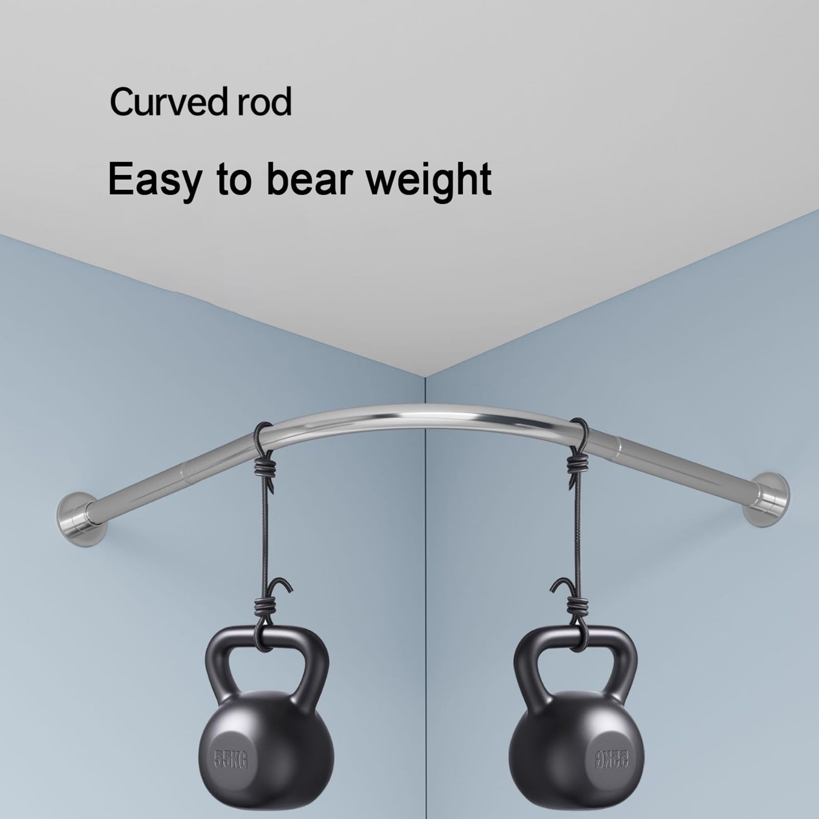 Bastone Tenda Doccia Angolare, 70 X 70 Cm Asta per Tenda Doccia Senza Foratura, Asta Tenda Doccia L Forma in Acciaio Inossidabile, Supporto Tenda Dorato Doccia per Bagno Spogliatoio