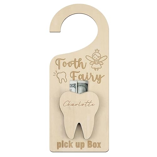 Miniatura 2 de Percha de puerta de hadas de dientes con soporte para dinero, caja de recogida de hada de dientes, regalo para decoración de habitación de niños