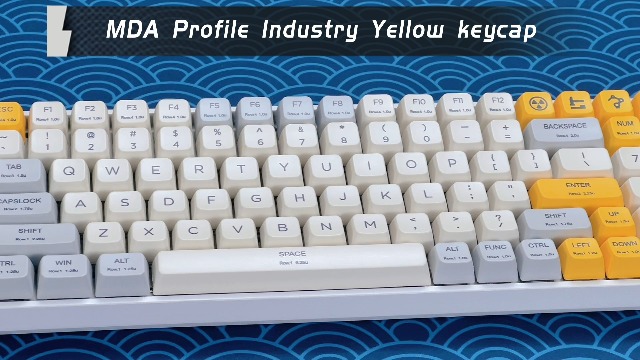 Amazon.com: YMDK 145 Industry Yellow MDA Profile Dye Sub Keycaps
