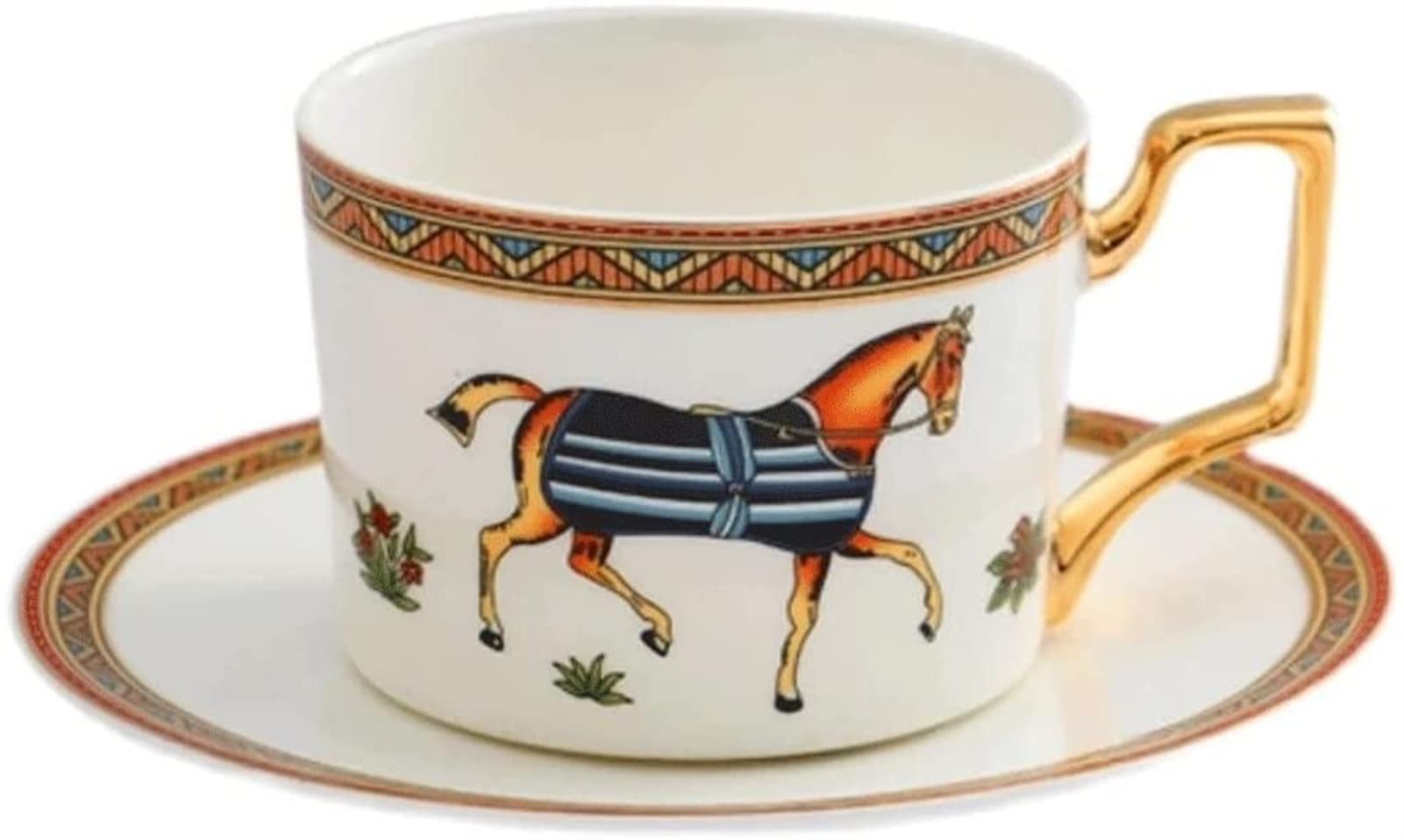 YNIYUJKL Coffee Cup Set Bone China Tea Cups And Saucer Sets Ceramic Fine Porcelain Wedding Drinkware Coffee Cup