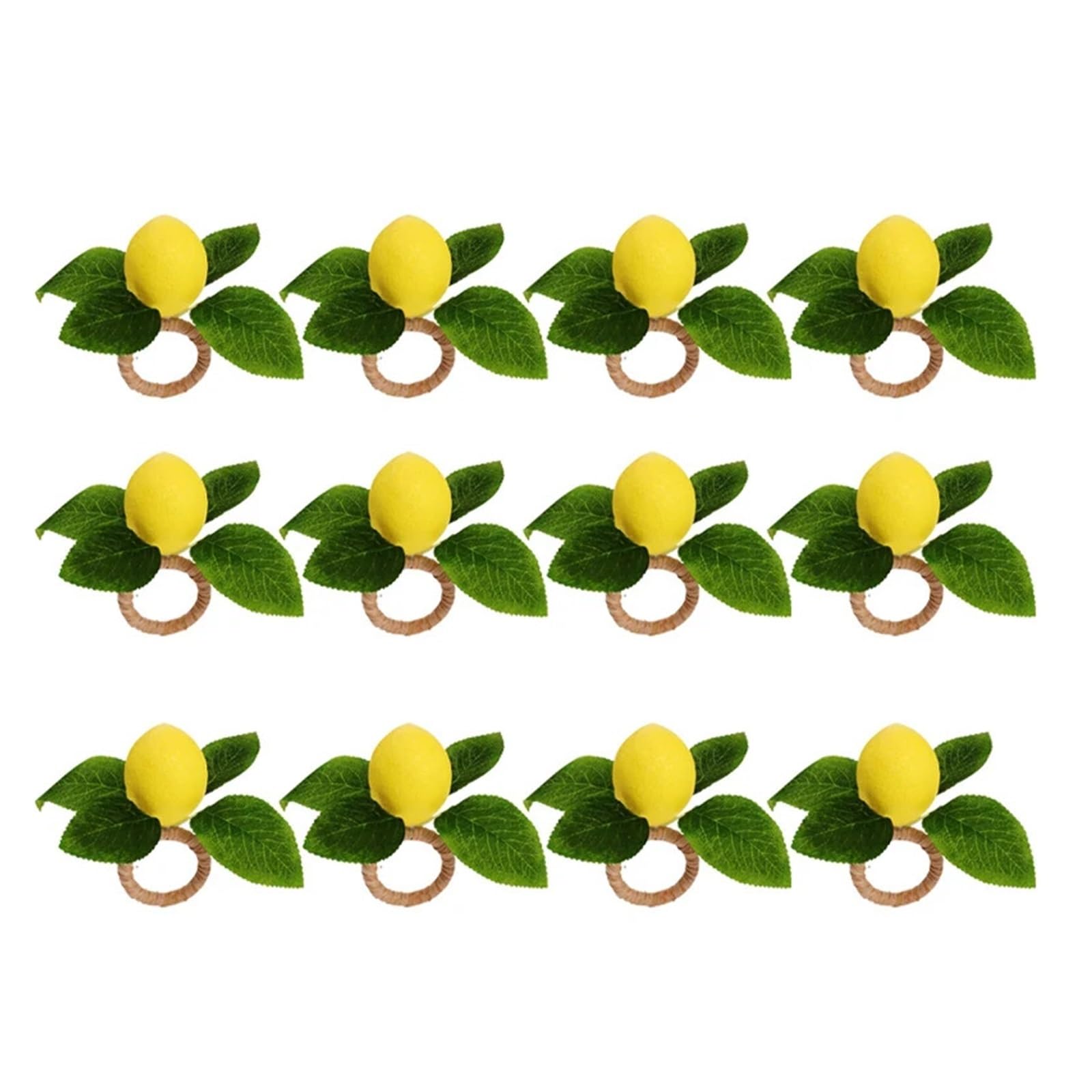 Simulated Lemon Napkin Ring Defined Decor Holders
