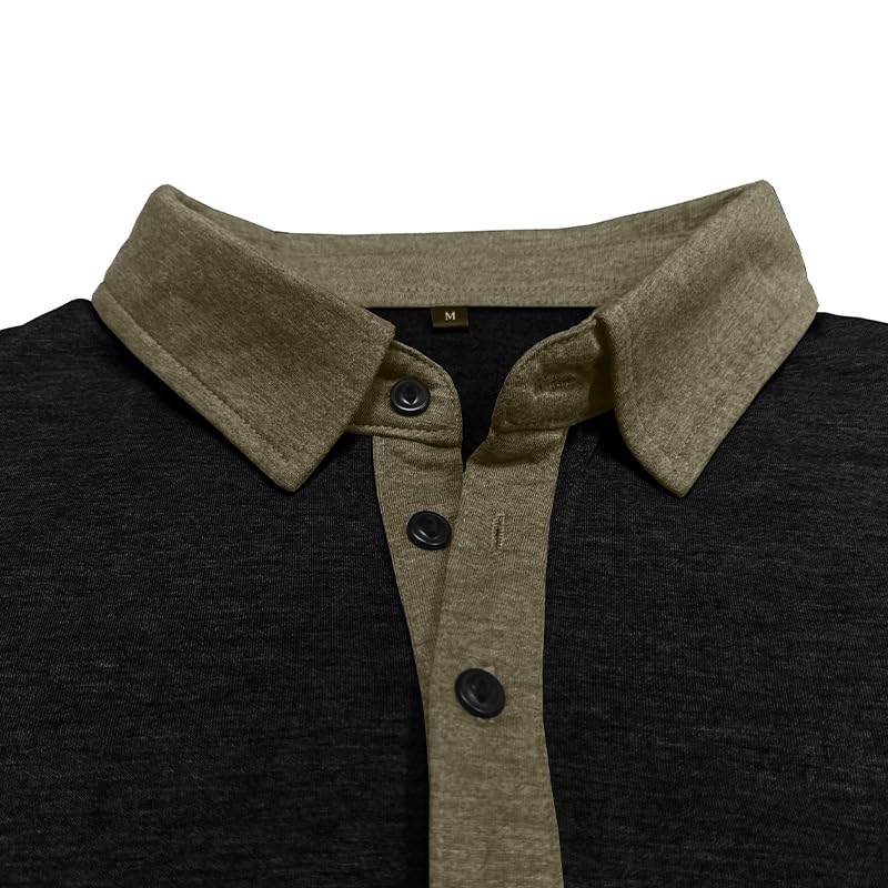 Men's Short Sleeve Polo Shirts Casual Collared Summer T-Shirt Classic Basic Button Cotton Tops with Pocket4