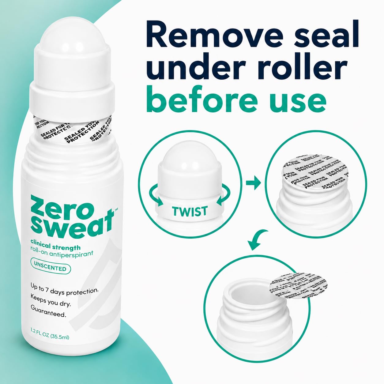 ZeroSweat Clinical Strength Antiperspirant Deodorant