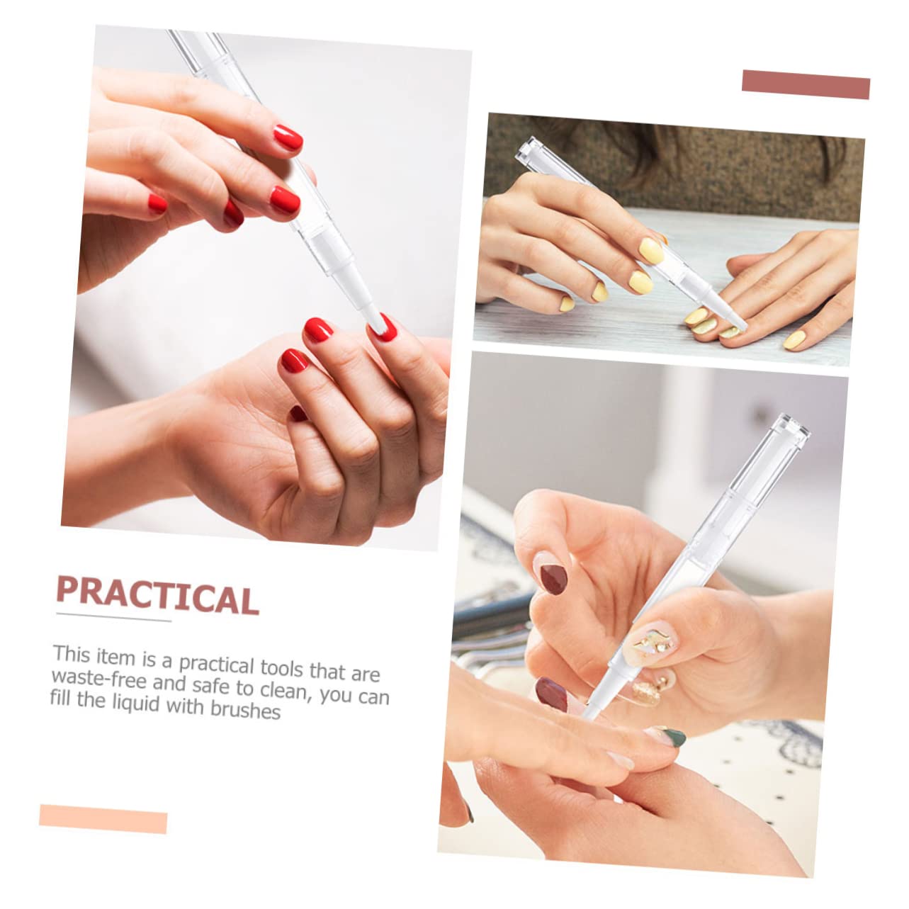 36 unidades de envases transparentes para uñas, maquillaje, brillo de labios, brillo de labios, lápiz de embalaje para nutrición de uñas, aceite transparente, nutrición de uñas, bolígrafos de aceite