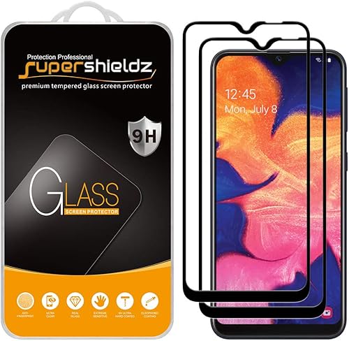 Supershieldz Protector de pantalla de vidrio templado diseñado para Samsung (Galaxy A10E), (cobertura de pantalla completa), antiarañazos, sin