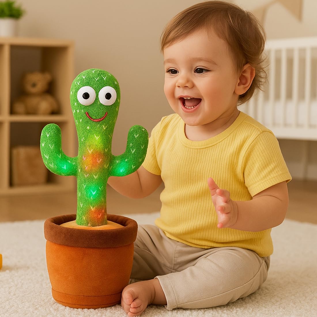 Jinagam Battery Operated Classic Train Toy with Tracks for Kids | Train Engine Toy for Boys & Girls (3+ Years) (Dancing Cactus Toy)