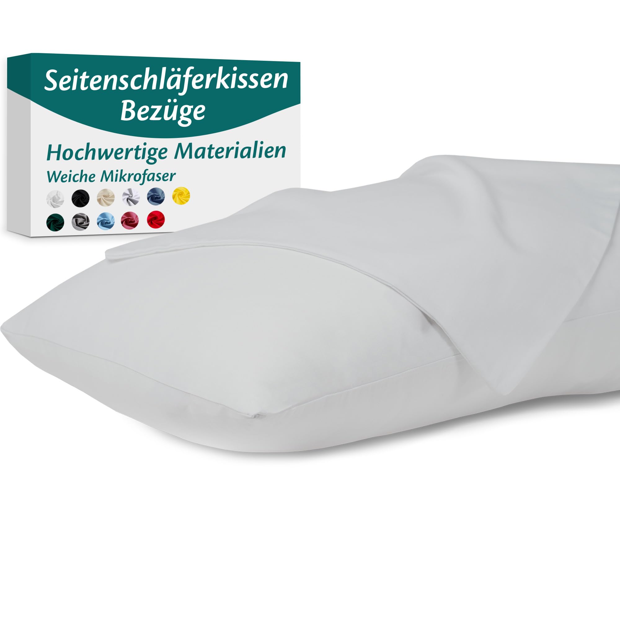 Kissenbezug Kopfkissenbezug Seitenschläferkissen Bezug Mikrofaser und Baumwolle