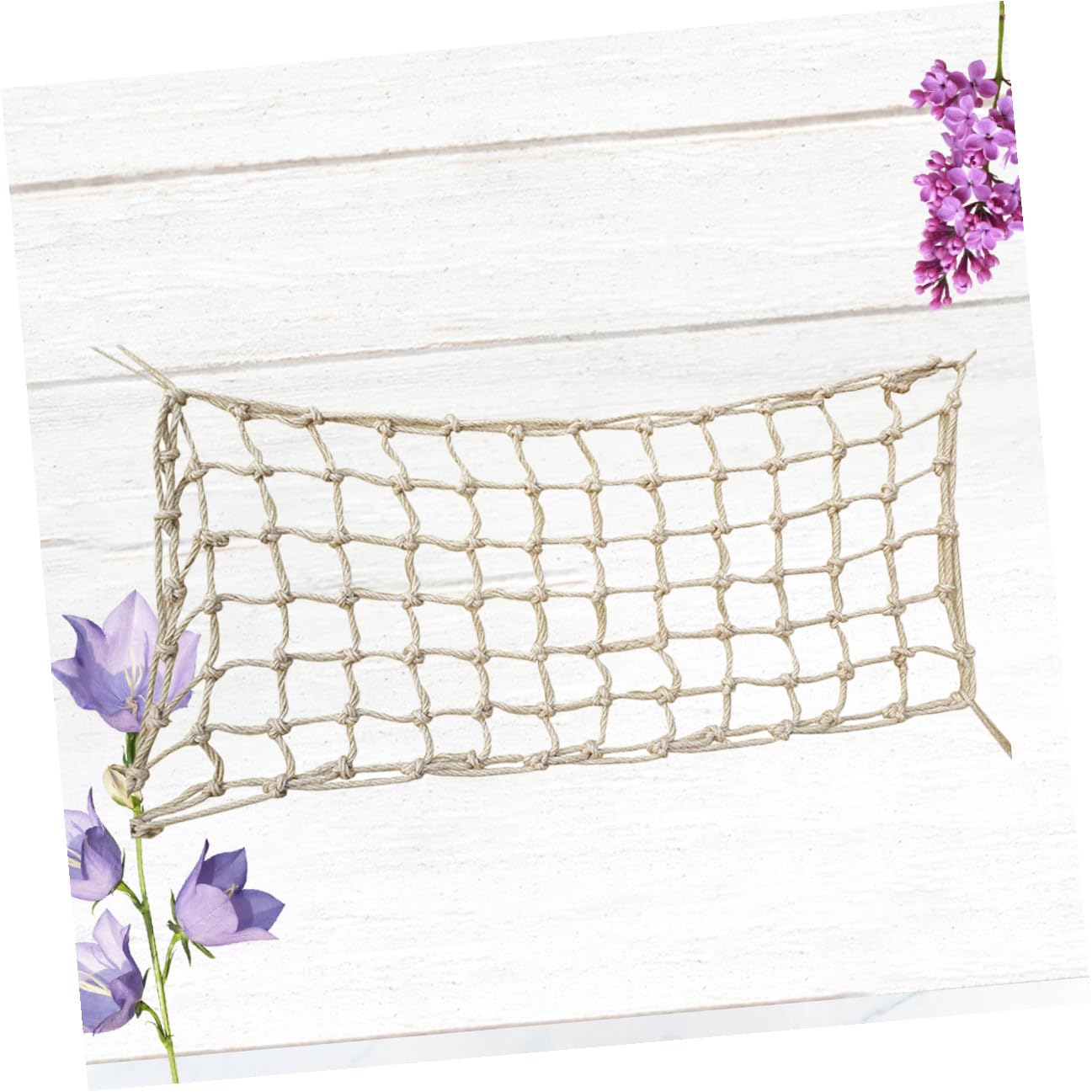 Papageienkletternetz aus Seil, Bissfest, 50x100cm | Khaki, als Hängevariante Nutzbar, für Käfig und Spielplatz, Vogelspielzeug mit Kletterseil