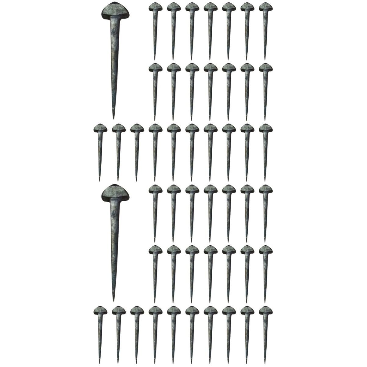 ERINGOGO 100 Pcs Equestrian Sports Nail Professional Horse Equipment Compact Horse Equipment Horse Shoe Horse Supply Horse Training Nail Sturdy Hoof Nails Horseshoe Iron Rear Brake Pads, 5x1.1cm