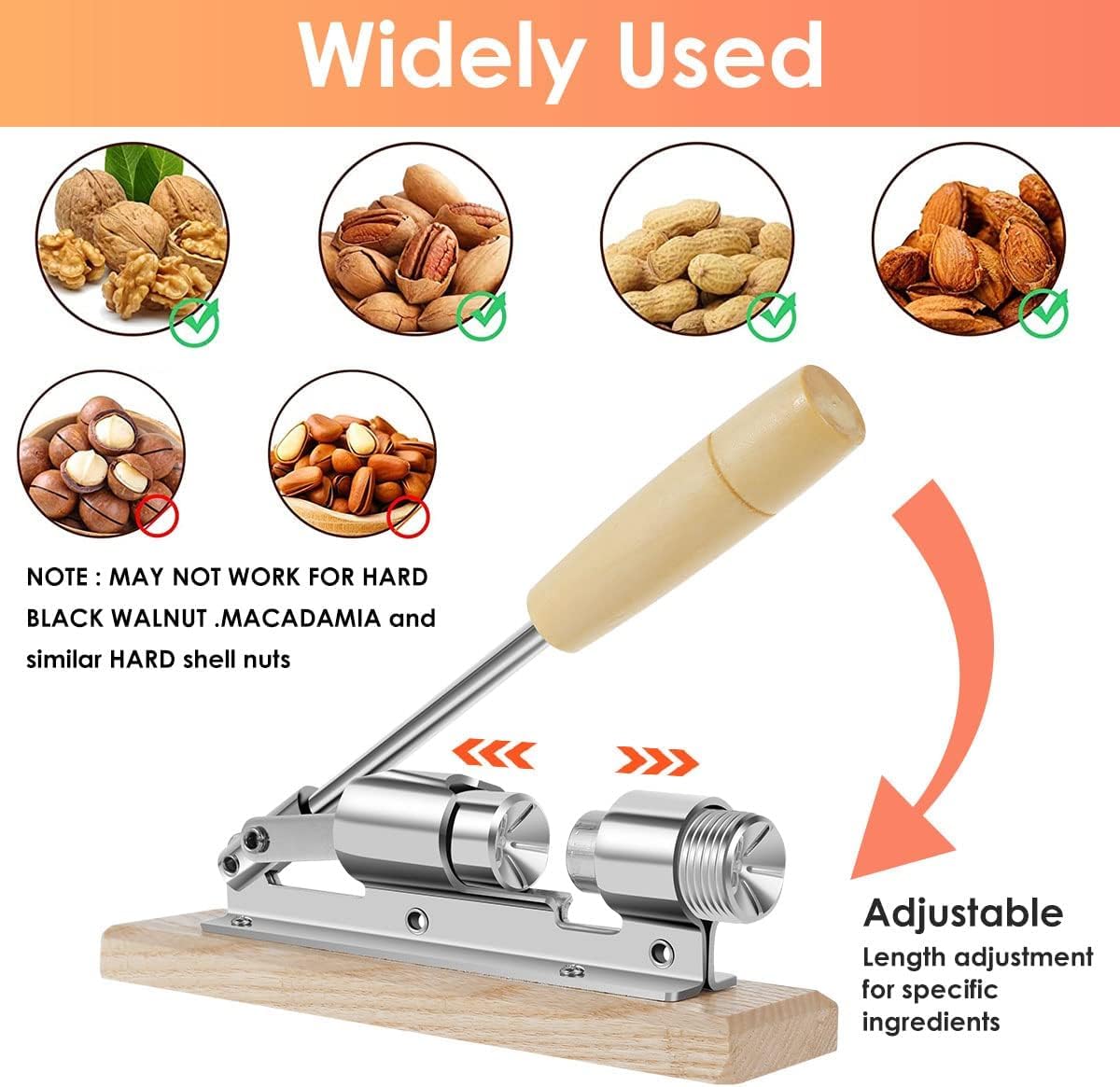 Toriox Walnut Cracker,Die Cast Stainless Steel Nut Cutter Walnut Clamp Plier Portable Smart Walnut Akhrot Pincers Bottle Opener for Pecans, Almonds, Brazil Nuts, Hazelnuts Pista 2