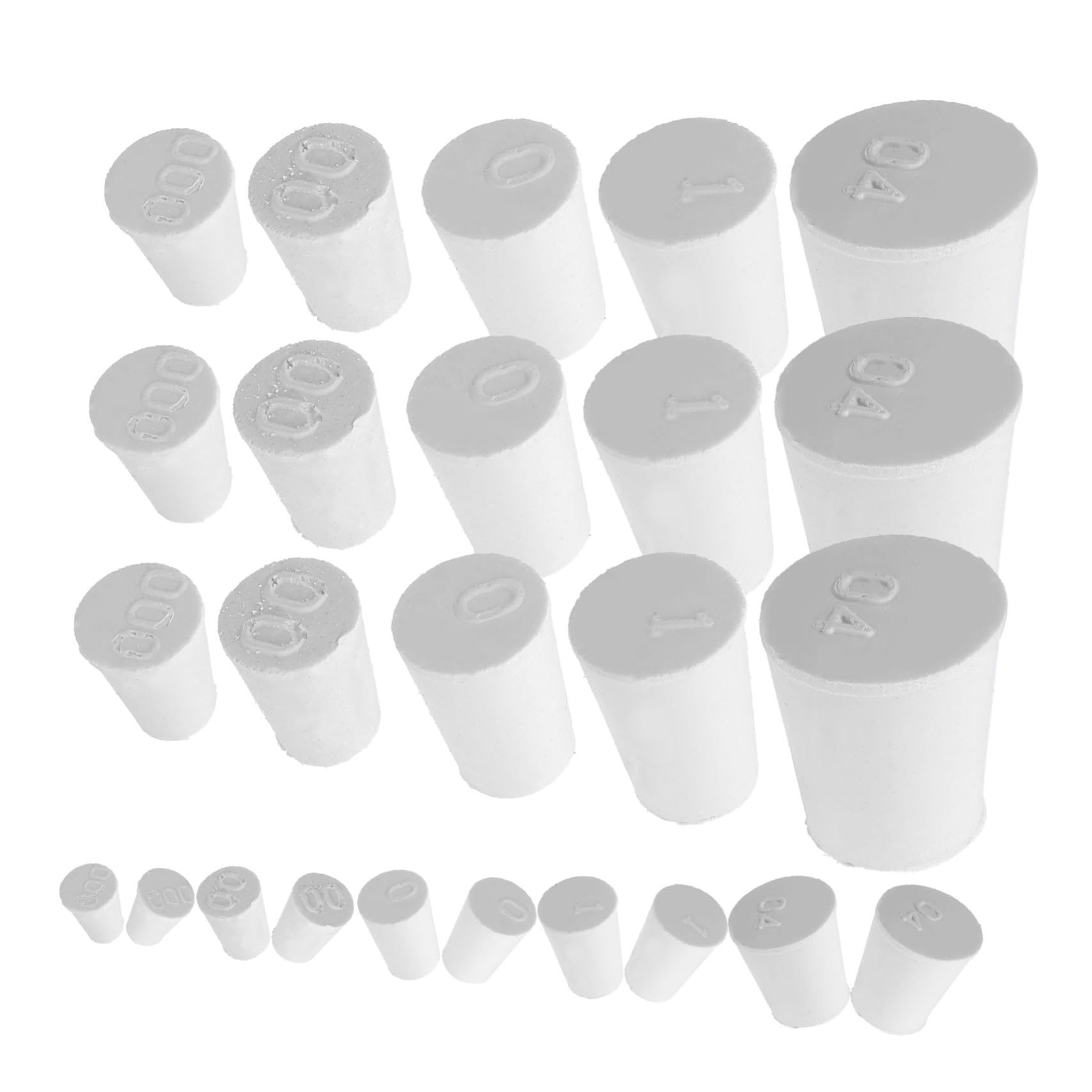 GLEAVI 200pièces Bouchons Caoutchouc Pour Laboratoire Assortiment De Étanches Et Résistants Aux Températures Idéals Pour Tubes à Essai Et Équipements De Recherche