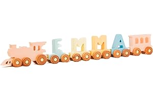 Alphabet Train: Personalized Wooden Letters for Learning and Fun!