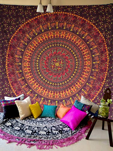 Raajsee Mandala Multicolour Tapestry Wall Hangings thumb #1