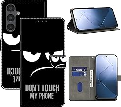 Case for Samsung Galaxy A16 with Magnetic Closure, Stand Function, Card Slots, Flip Case, Leather Galaxy A16 Protective Case, Stylish Flip Case, Don't Touch My Phone