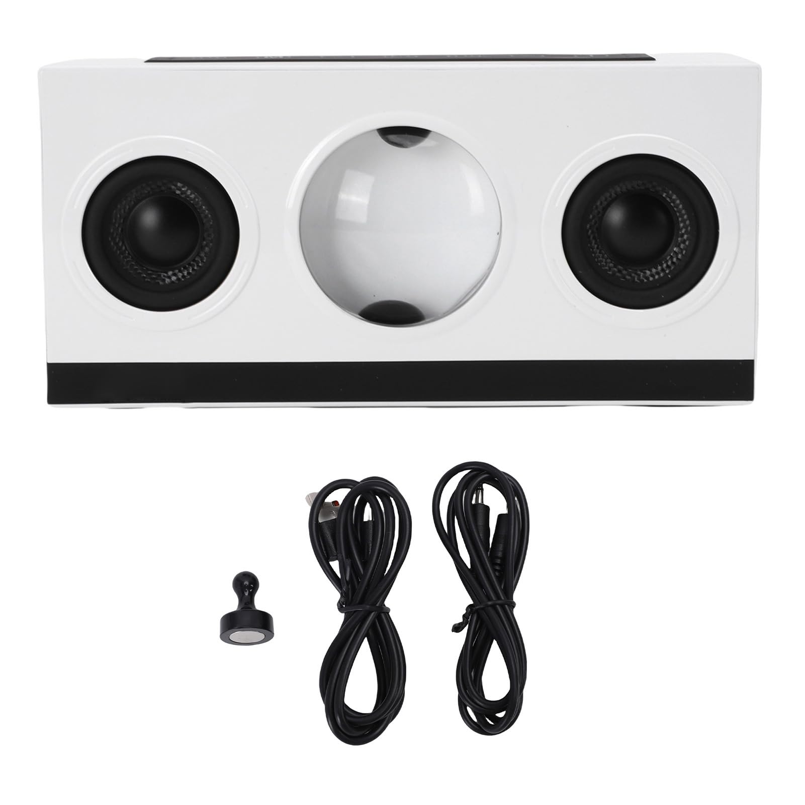 Tosuny Altoparlante Ferrofluido - Altoparlante Fluido Magnetico con Luci LED e Sveglia, Bassi Potenti, la Musica Prende Vita con Il Ferrofluido Danzante (White)