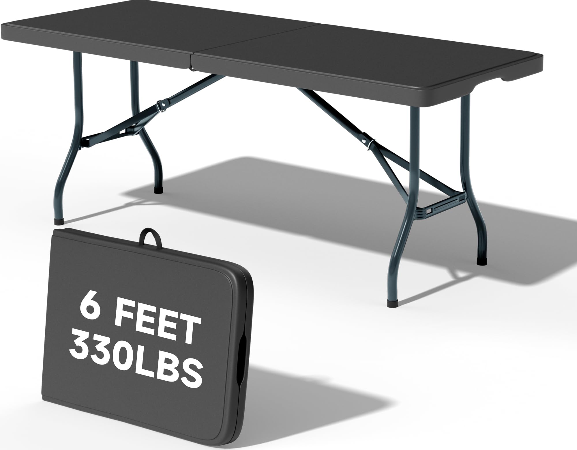 Amazon.com: Ortus Collective 6 Foot Folding Table Black, Sturdy
