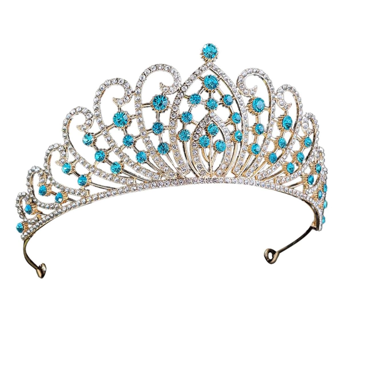 New Headpiece for Bride Crown Topper Hair Piece Crowns Rhinestone Headgear