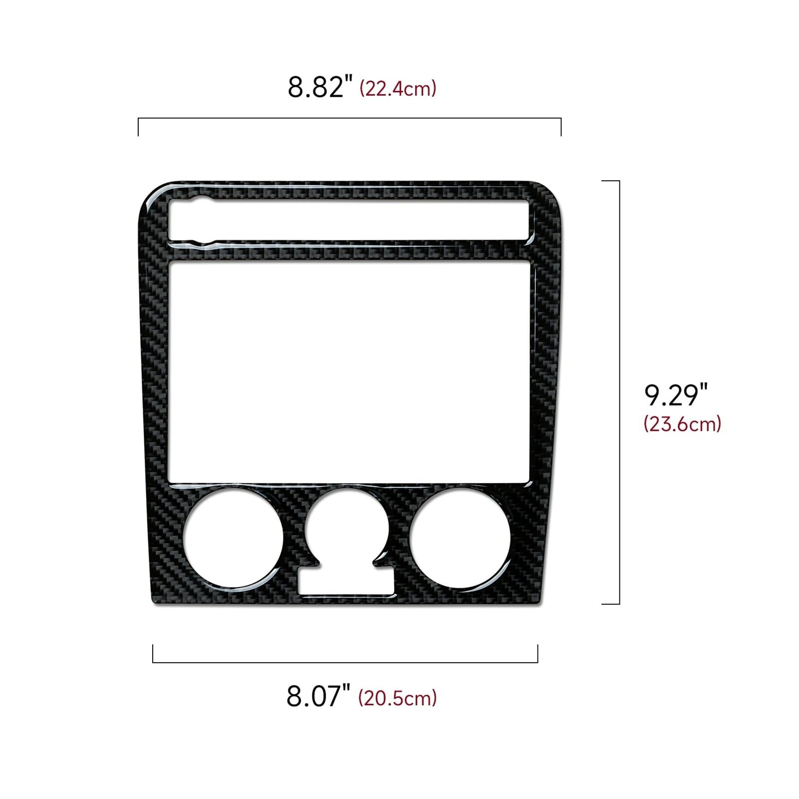 Marco Panel Radio Montaje Moldura Adhesivo Interior Fibra Carbono. Panel CD Consola Central Coche para Seat Cordoba 6L 2003-2009 para Ibiza 2002-2007
