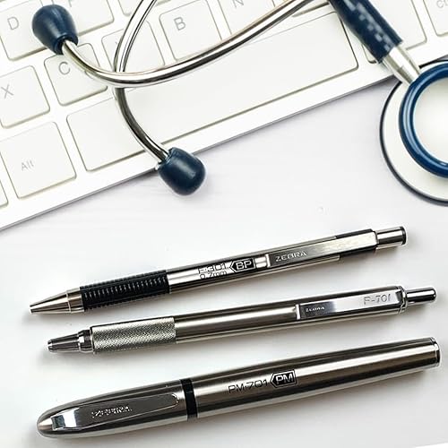 Miniatura 7 de Zebra Pen Juego de escritura de acero inoxidable, lápiz mecánico M-301 y bolígrafo F-301 de 0.028 in, tinta negra, ideal para tomar notas, bocetos y