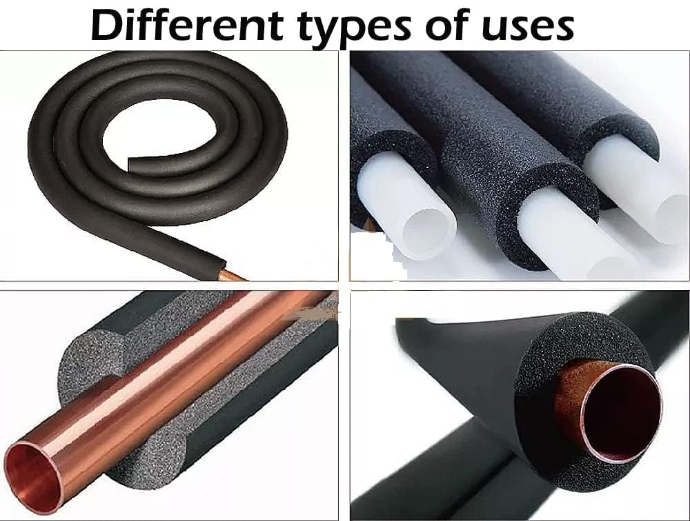 Spinxx 1/2" ID X 3/8" THK Foam Heat Insulated Tube for Air Conditioner AC Pipe, Foam Rubber Tube, 5.9 Feet, 13 X 9 mm, Pack of 1 2