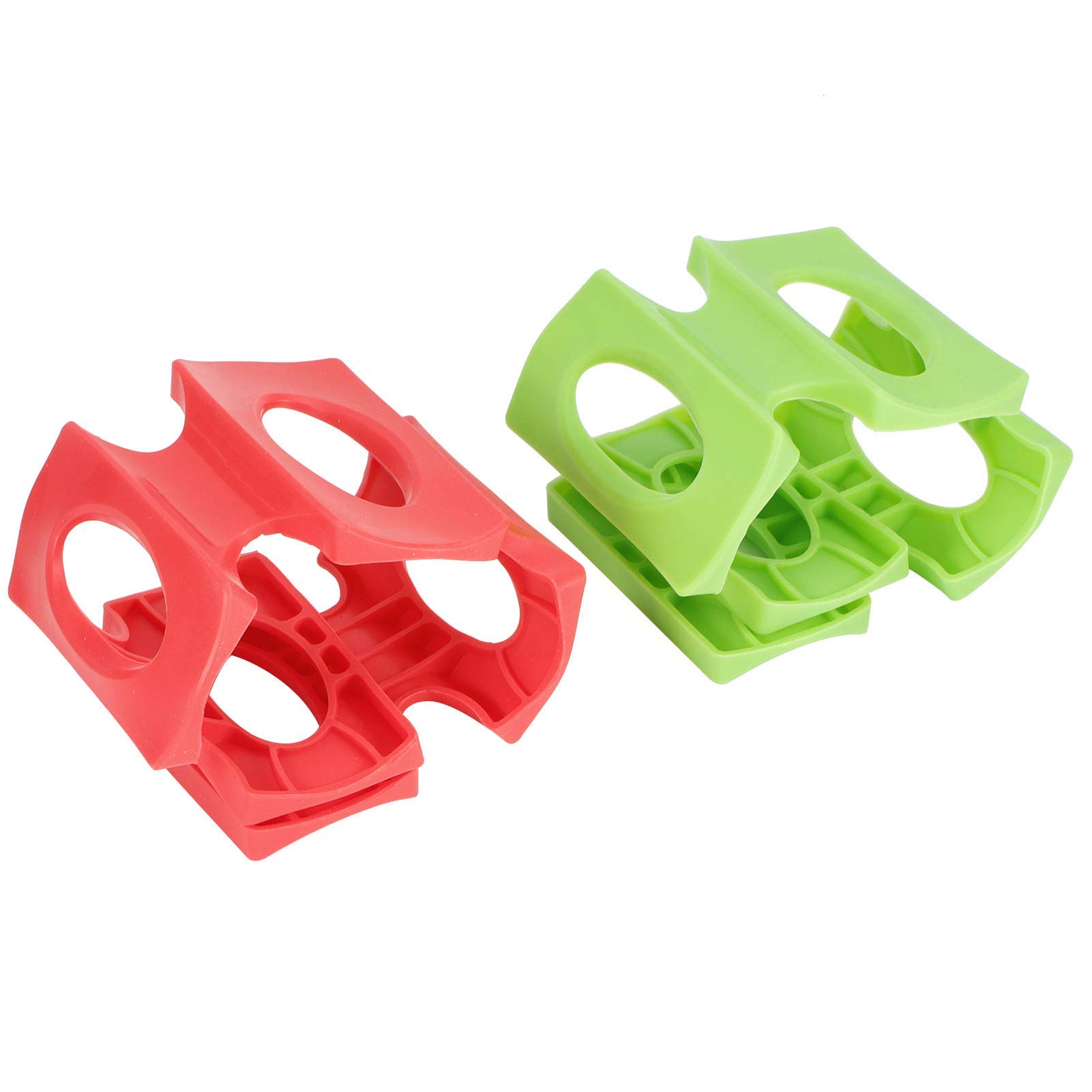 Apilador de vino de silicona, 2 unidades, botella plegable y lata fácil apilador de cerveza, ahorro de espacio, soporte plegable para vino para gabinete de cocina, refrigerador 8