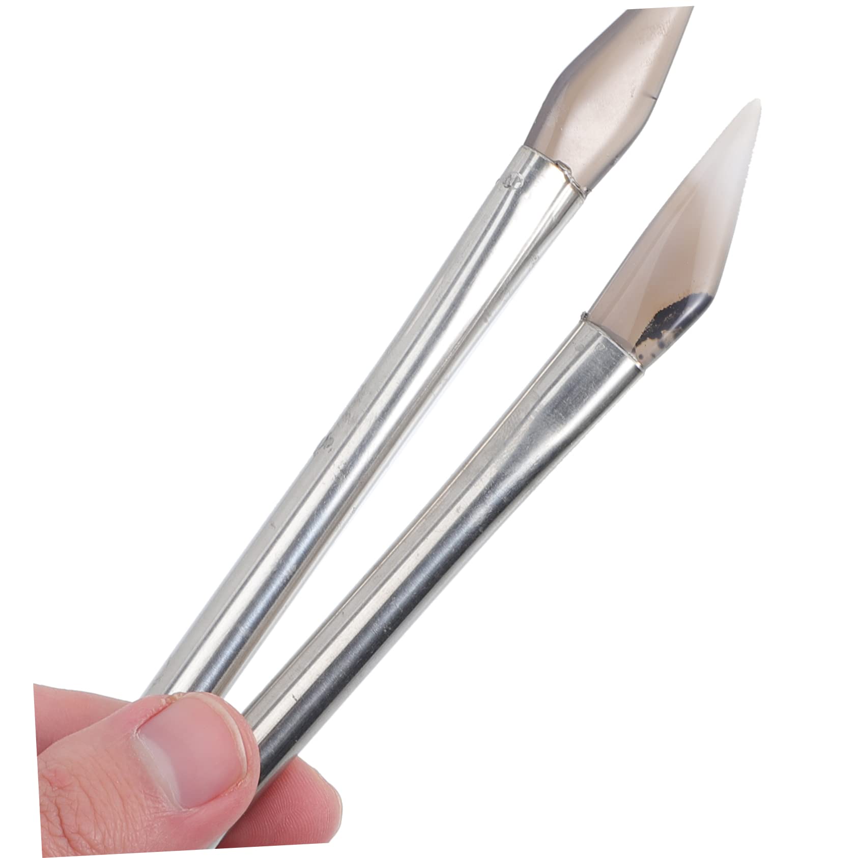 Operitacx 8pièces Outils De Polissage Agate avec Poignée pour Bijoux Élimination des Rayures Et Restauration De Brillance Accessoires De Fabrication De Bijoux