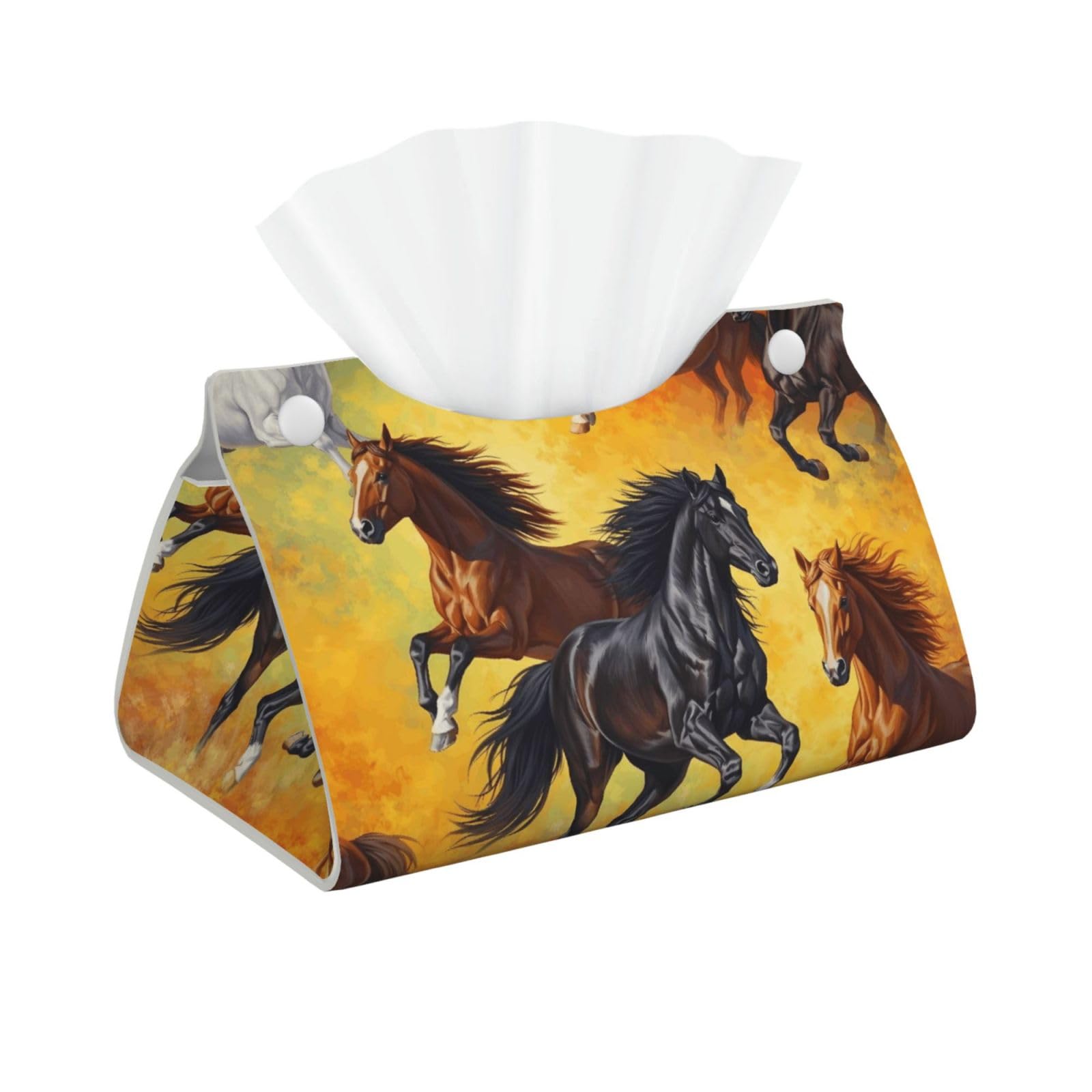 Horses Long Tissue Box Cover Holder Home Decor Aesthetic 7.87'' x 5.12'' x 0.98''