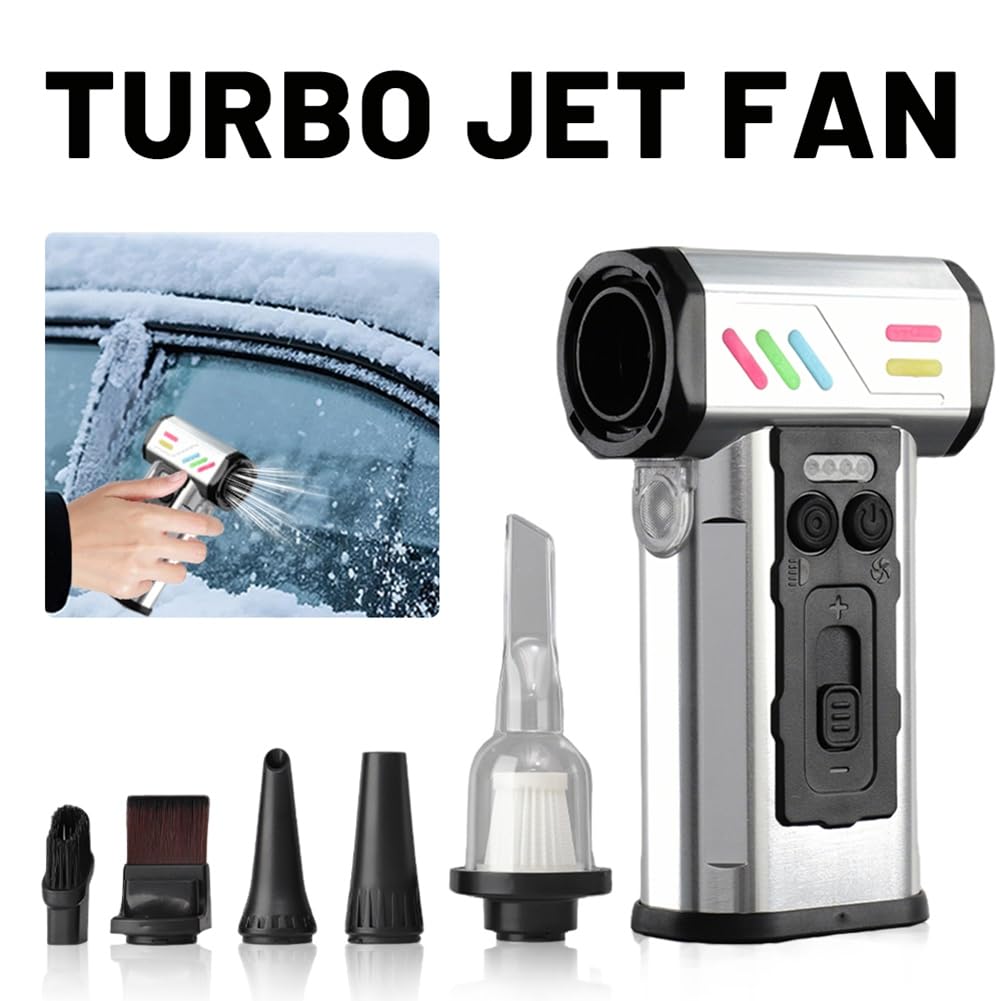 Outil de Nettoyage de Souffleur de Poussière 300 000 TR/Min Turbofan Haute Puissance Jet Fan Moteur sans Vitesse Variable Gris