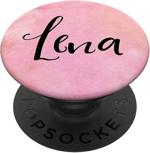 Miniatura 1 de Lena Name - Toma de vaso personalizable para chica con nombre personalizable  PopSockets Grip y soporte para teléfonos y tabletas