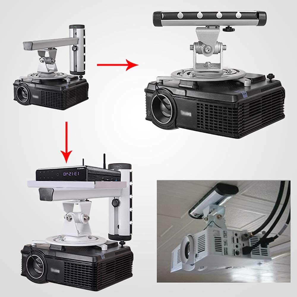 Support de projecteur - YSFMODE - Hauteur réglable - Roulettes pivotantes - Trépied polyvalent