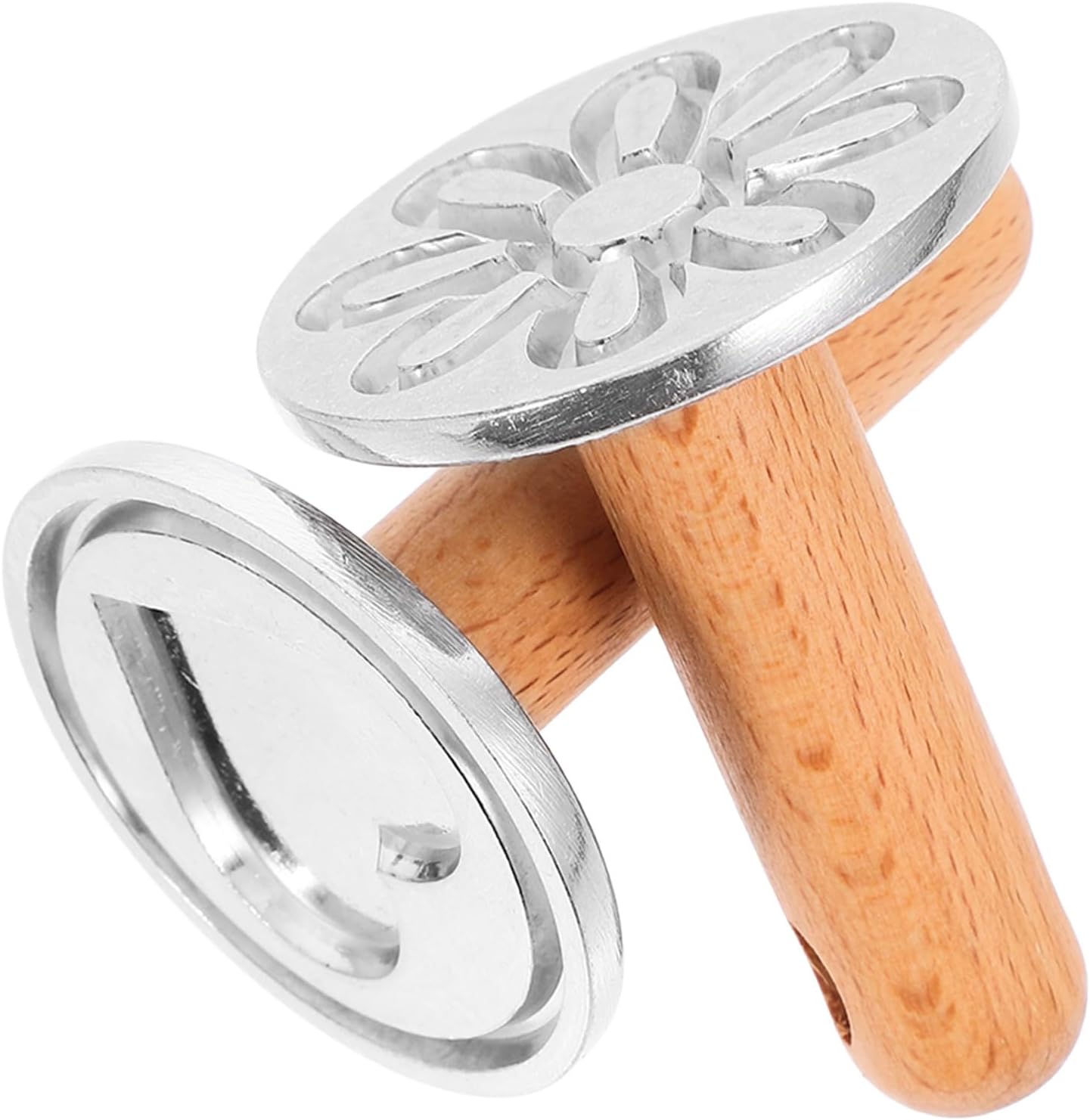 2pcs Heart Flower Cookie Mold Press for Baking Beginners, Reusable