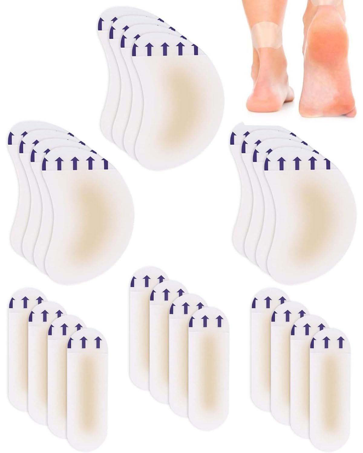 24 Piezas Apósitos Para Ampollas,Parche Para Ampollas Los Pies,Tiritas Para Ampollas Deportivas,Venda Adhesiva Impermeable,Prevención De Ampollas En Pies, Dedos Y Talones