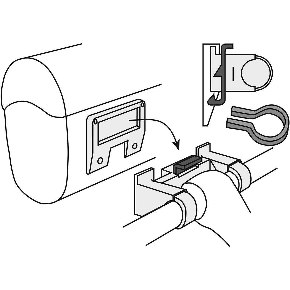 KLICKfix Men's akcesoria adapter kierownicy uniwersalny adapter, wielokolorowy, jeden rozmiar