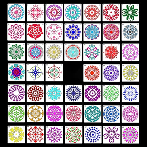 VUIUYOIES Mandala Stencil Pittura Modelli di album...