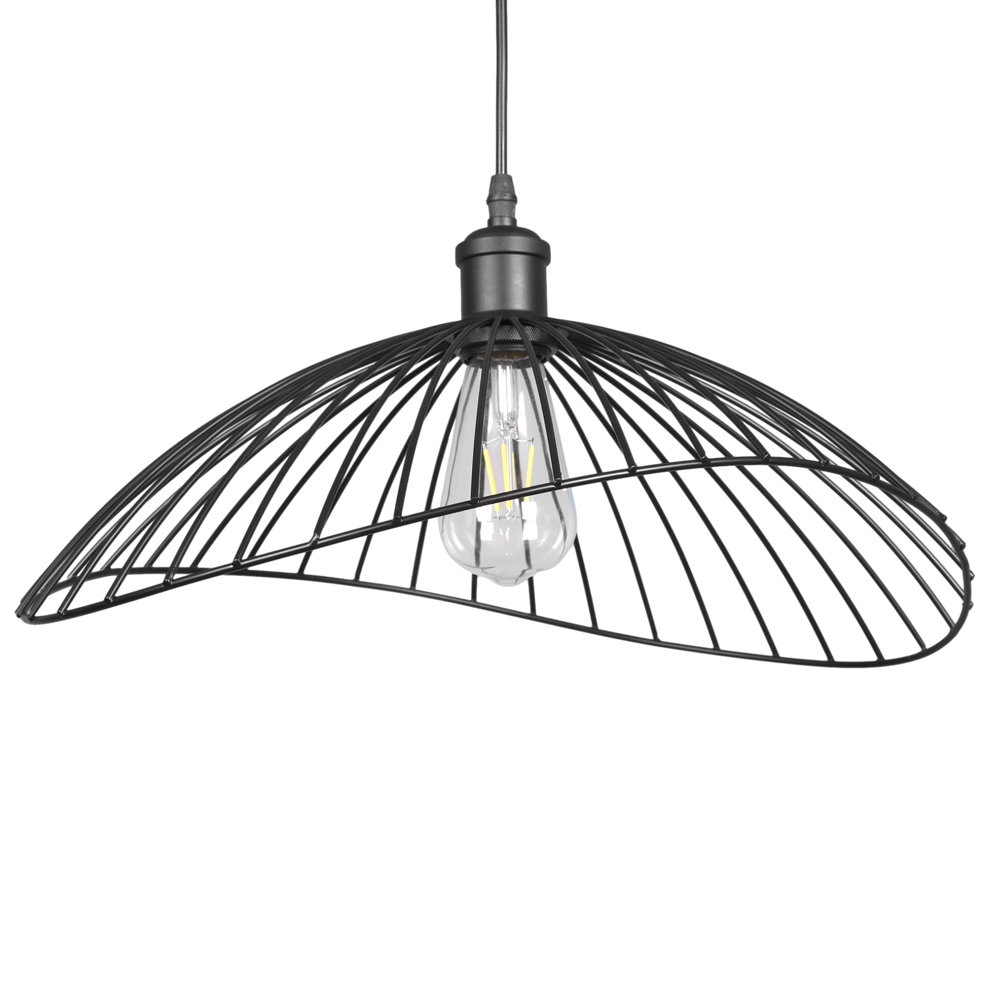 GIGGI Wavy Wire Black Ceiling Light Shade